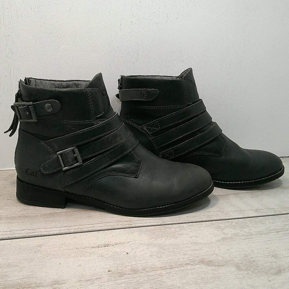 Cat Footwear Women's Vivienne Gray Size 8 Side Buckle boots, Western,
